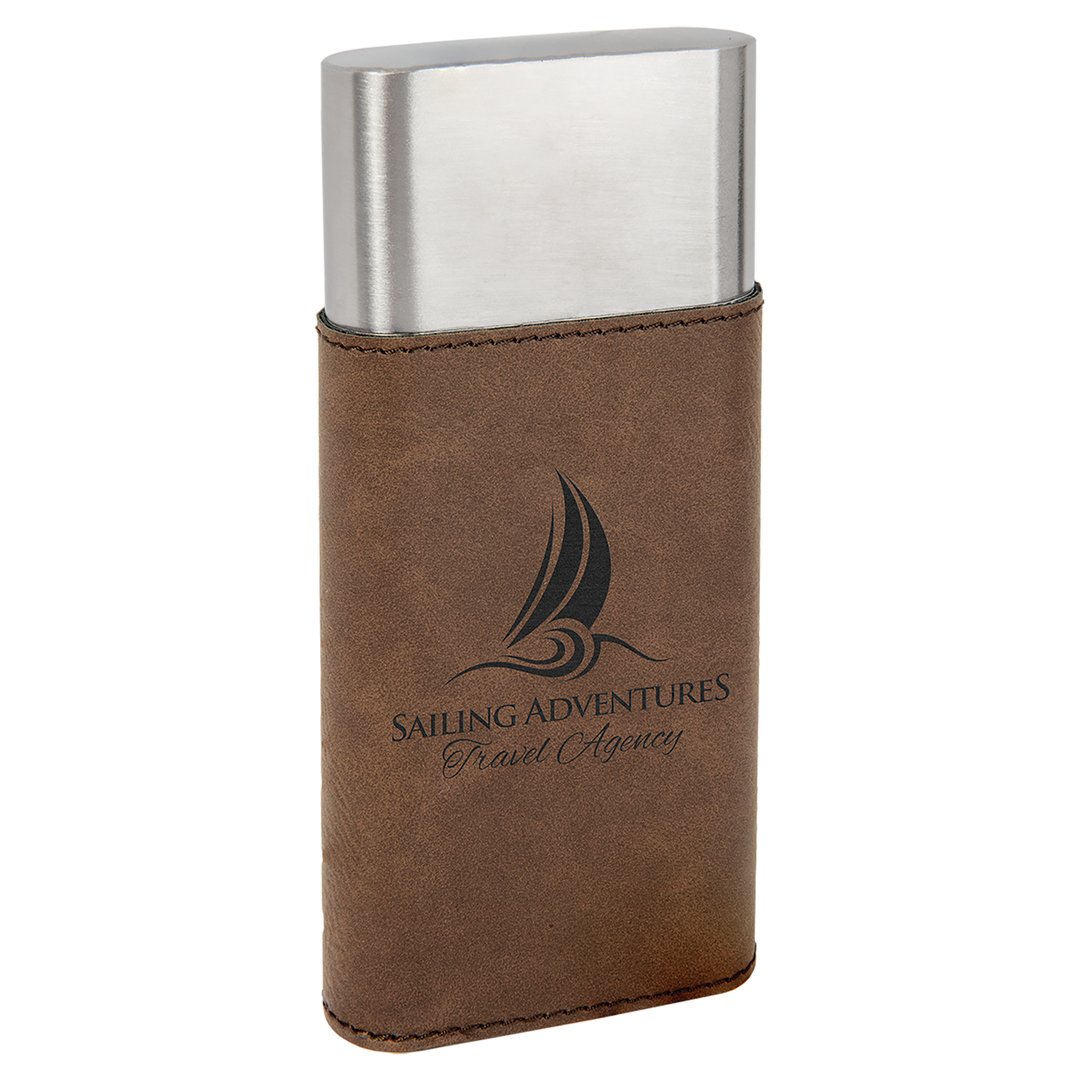 Luxury Personalized Leatherette Cigar Case with Cutter – Custom Engraved Gift for Cigar Lovers (Multiple Colors)