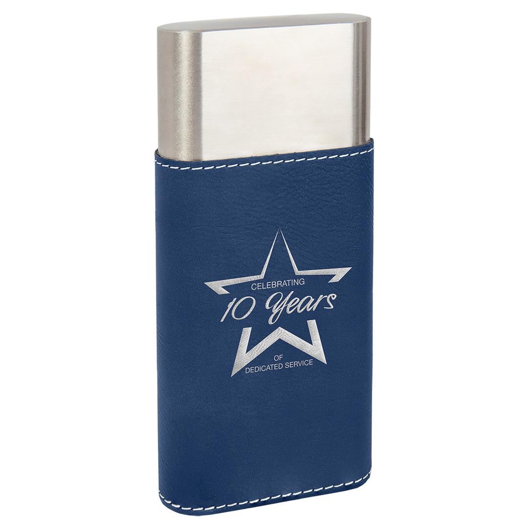 Luxury Personalized Leatherette Cigar Case with Cutter – Custom Engraved Gift for Cigar Lovers (Multiple Colors)