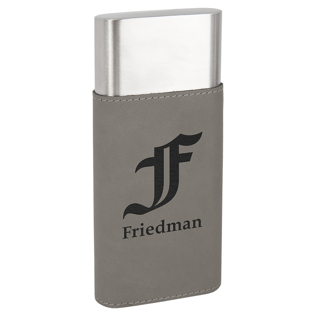 Luxury Personalized Leatherette Cigar Case with Cutter – Custom Engraved Gift for Cigar Lovers (Multiple Colors)