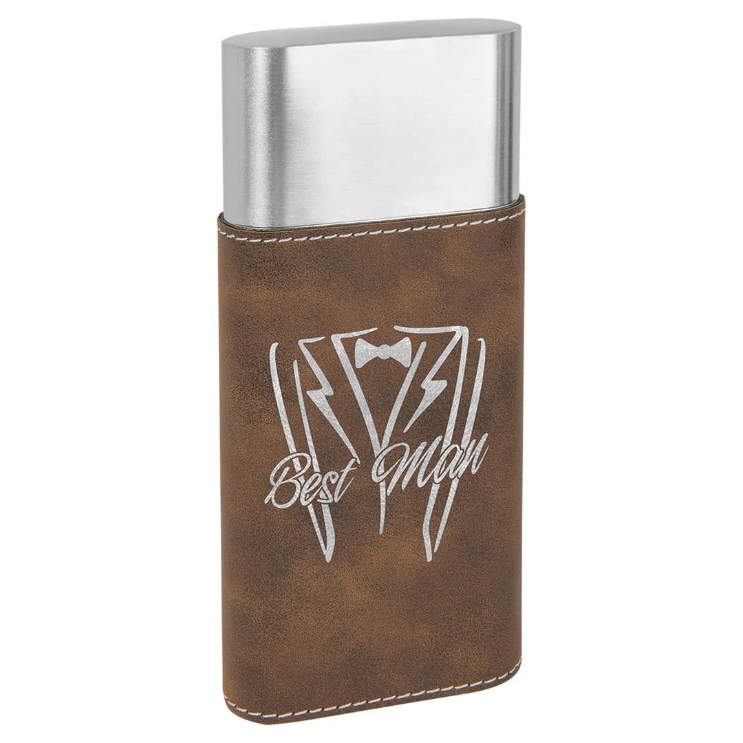 Luxury Personalized Leatherette Cigar Case with Cutter – Custom Engraved Gift for Cigar Lovers (Multiple Colors)