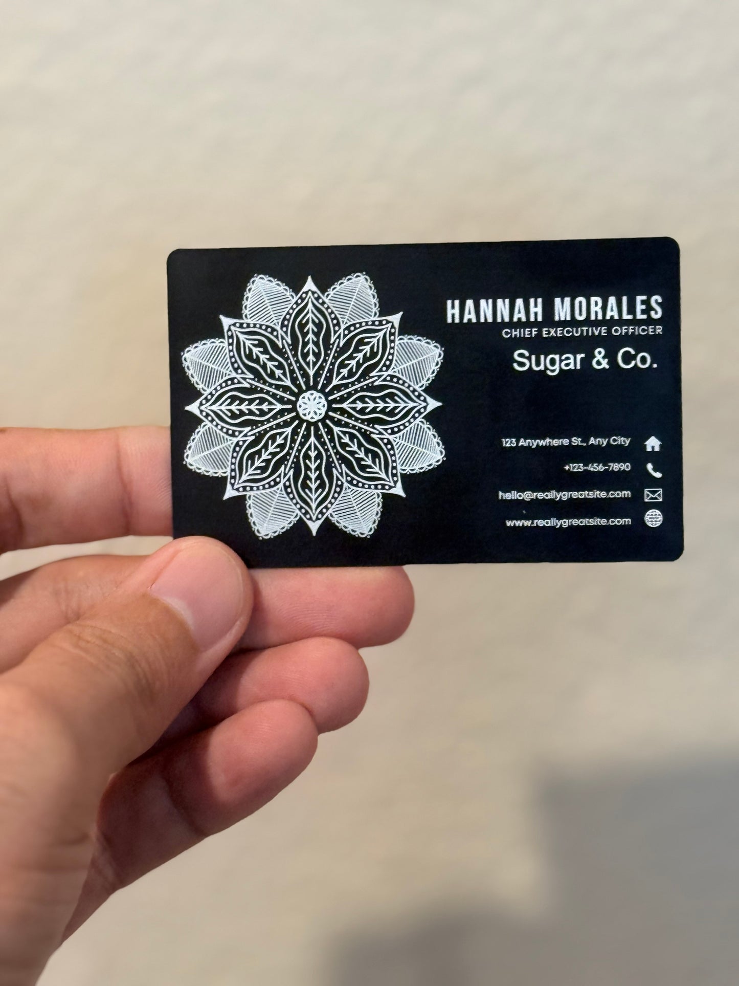 Custom Engraved Metal Business Card