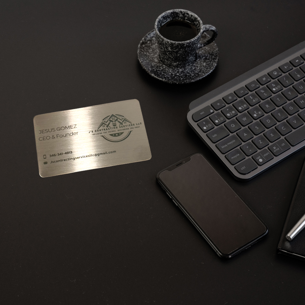 Custom Engraved Metal Business Card