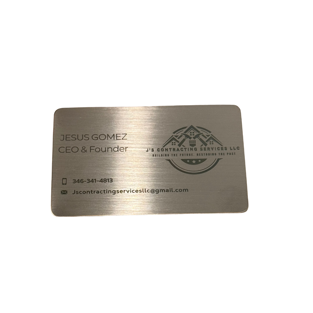Custom Engraved Metal Business Card