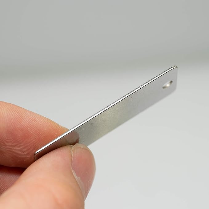 1.67" x .71" Customized Stainless Steel Data Plate / Asset Tag for Identification and Serialization - Two Hole